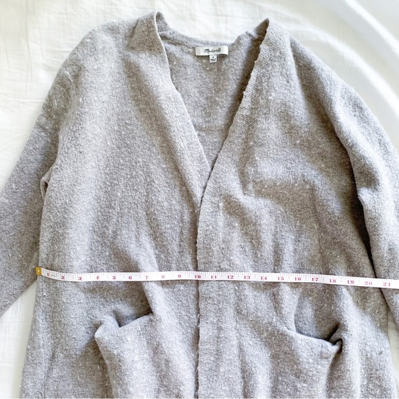 Madewell Grey Ryder Longline Cardigan Sweater Wool Alpaca Blend size medium - Picture 5 of 7